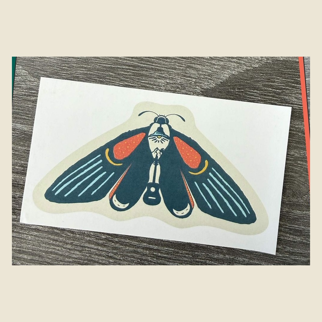 Moth Sticker, view 1